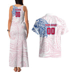 Personalized Western Bulldogs Polynesian Couples Matching Tank Maxi Dress and Hawaiian Shirt Tribal Chest and Sleeve Tattoo Heritage Warrior
