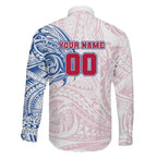 Personalized Western Bulldogs Polynesian Family Matching Off Shoulder Maxi Dress and Hawaiian Shirt Tribal Chest and Sleeve Tattoo Heritage Warrior