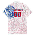 Personalized Western Bulldogs Polynesian Family Matching Puletasi and Hawaiian Shirt Tribal Chest and Sleeve Tattoo Heritage Warrior