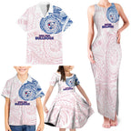 Personalized Western Bulldogs Polynesian Family Matching Tank Maxi Dress and Hawaiian Shirt Tribal Chest and Sleeve Tattoo Heritage Warrior