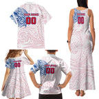 Personalized Western Bulldogs Polynesian Family Matching Tank Maxi Dress and Hawaiian Shirt Tribal Chest and Sleeve Tattoo Heritage Warrior