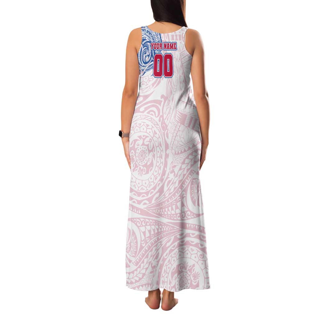 Personalized Western Bulldogs Polynesian Family Matching Tank Maxi Dress and Hawaiian Shirt Tribal Chest and Sleeve Tattoo Heritage Warrior