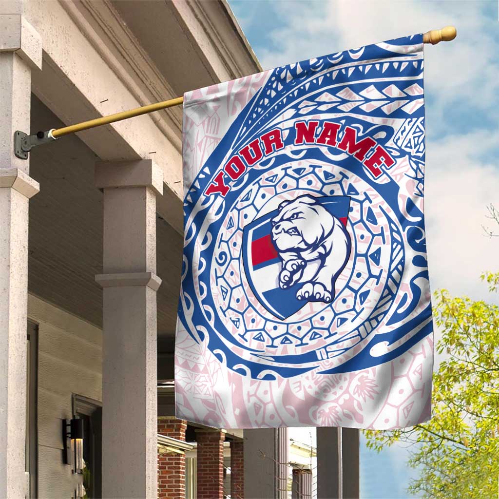 Personalized Western Bulldogs Polynesian Garden Flag Tribal Chest and Sleeve Tattoo Heritage Warrior