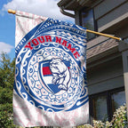 Personalized Western Bulldogs Polynesian Garden Flag Tribal Chest and Sleeve Tattoo Heritage Warrior