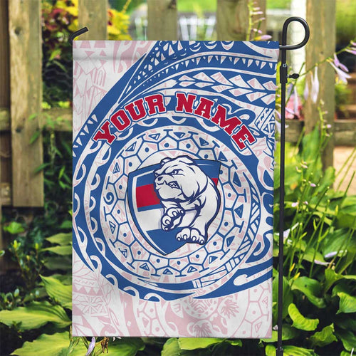 Personalized Western Bulldogs Polynesian Garden Flag Tribal Chest and Sleeve Tattoo Heritage Warrior