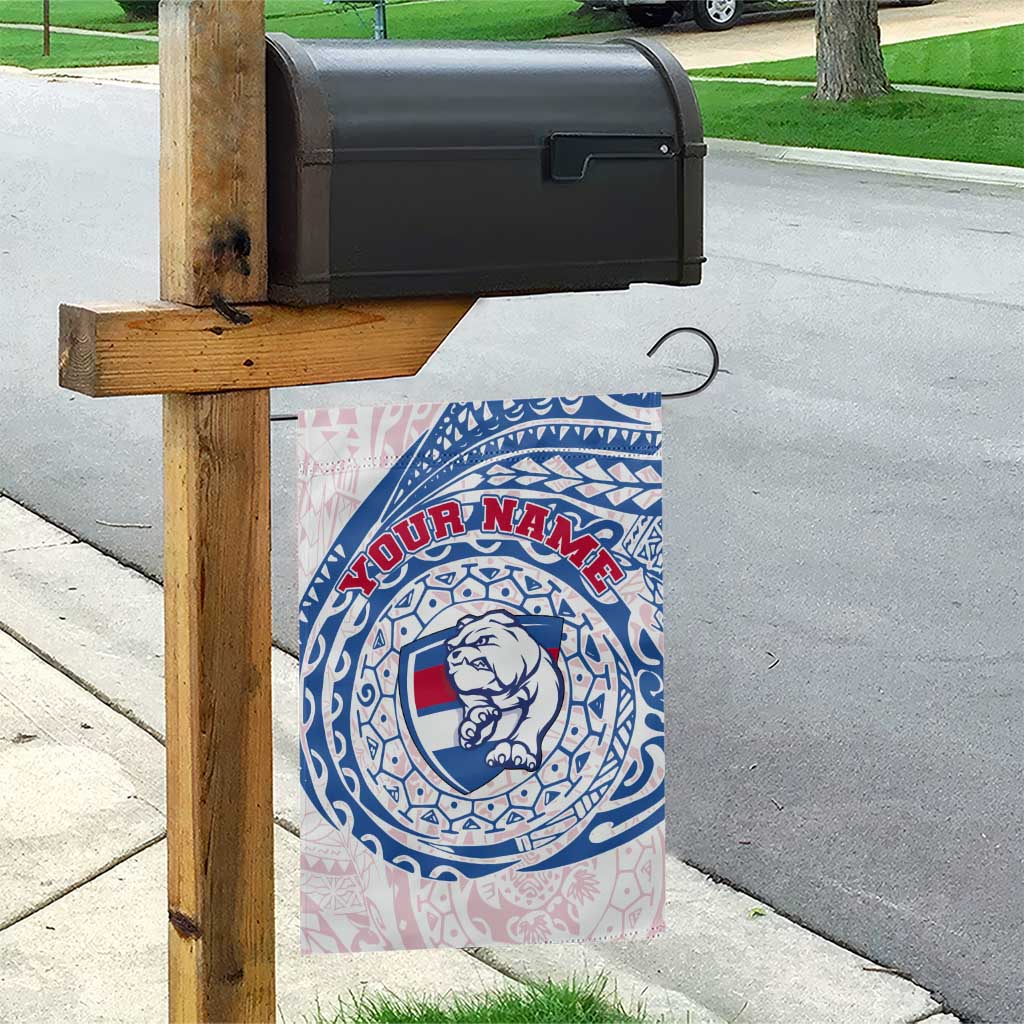 Personalized Western Bulldogs Polynesian Garden Flag Tribal Chest and Sleeve Tattoo Heritage Warrior