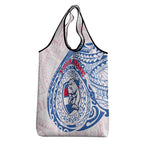 Personalized Western Bulldogs Polynesian Grocery Bag Tribal Chest and Sleeve Tattoo Heritage Warrior