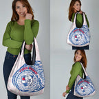 Personalized Western Bulldogs Polynesian Grocery Bag Tribal Chest and Sleeve Tattoo Heritage Warrior