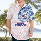 Personalized Western Bulldogs Polynesian Hawaiian Shirt Tribal Chest and Sleeve Tattoo Heritage Warrior