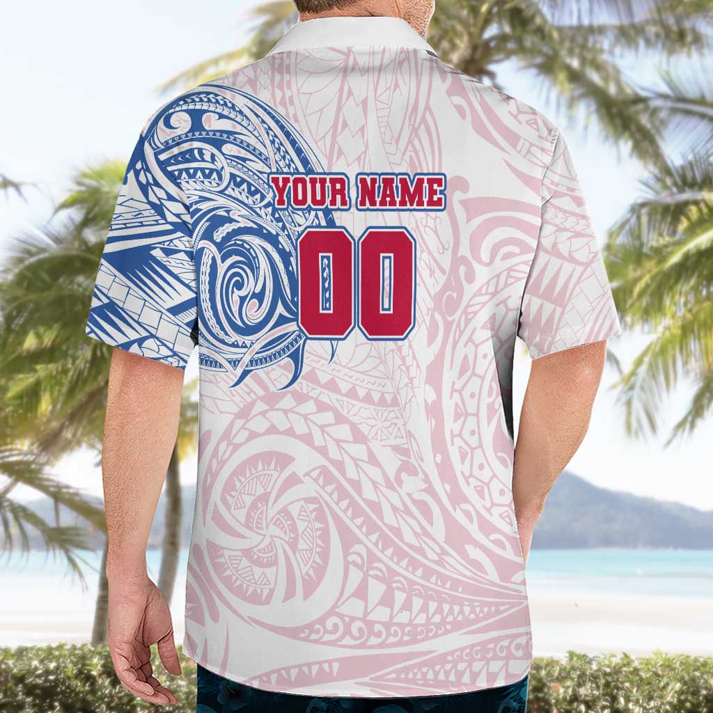 Personalized Western Bulldogs Polynesian Hawaiian Shirt Tribal Chest and Sleeve Tattoo Heritage Warrior