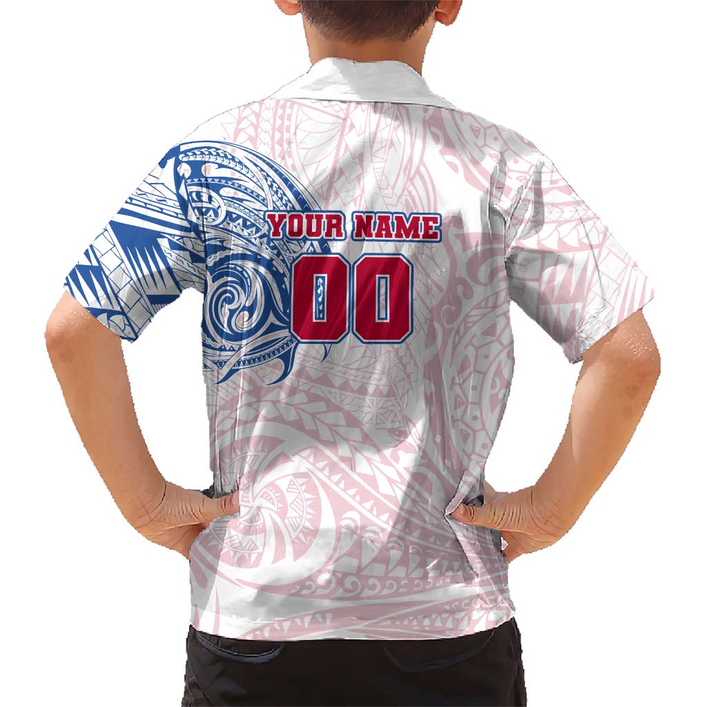 Personalized Western Bulldogs Polynesian Hawaiian Shirt Tribal Chest and Sleeve Tattoo Heritage Warrior