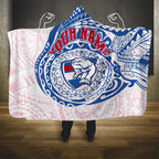 Personalized Western Bulldogs Polynesian Hooded Blanket Tribal Chest and Sleeve Tattoo Heritage Warrior