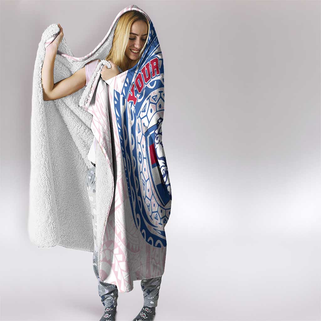 Personalized Western Bulldogs Polynesian Hooded Blanket Tribal Chest and Sleeve Tattoo Heritage Warrior