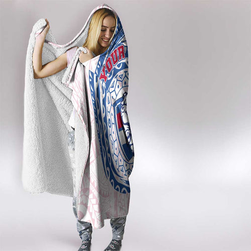 Personalized Western Bulldogs Polynesian Hooded Blanket Tribal Chest and Sleeve Tattoo Heritage Warrior