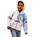 Personalized Western Bulldogs Polynesian Kid Hoodie Tribal Chest and Sleeve Tattoo Heritage Warrior