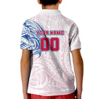 Personalized Western Bulldogs Polynesian Kid Polo Shirt Tribal Chest and Sleeve Tattoo Heritage Warrior