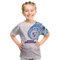Personalized Western Bulldogs Polynesian Kid T Shirt Tribal Chest and Sleeve Tattoo Heritage Warrior