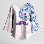 Personalized Western Bulldogs Polynesian Kimono Sleeve Blouse Tribal Chest and Sleeve Tattoo Heritage Warrior