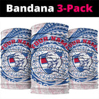 Personalized Western Bulldogs Polynesian Neck Gaiter Tribal Chest and Sleeve Tattoo Heritage Warrior