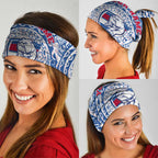 Personalized Western Bulldogs Polynesian Neck Gaiter Tribal Chest and Sleeve Tattoo Heritage Warrior
