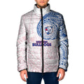 Personalized Western Bulldogs Polynesian Padded Jacket Tribal Chest and Sleeve Tattoo Heritage Warrior