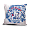 Personalized Western Bulldogs Polynesian Pillow Cover Tribal Chest and Sleeve Tattoo Heritage Warrior