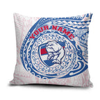 Personalized Western Bulldogs Polynesian Pillow Cover Tribal Chest and Sleeve Tattoo Heritage Warrior