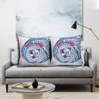 Personalized Western Bulldogs Polynesian Pillow Cover Tribal Chest and Sleeve Tattoo Heritage Warrior