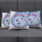 Personalized Western Bulldogs Polynesian Pillow Cover Tribal Chest and Sleeve Tattoo Heritage Warrior