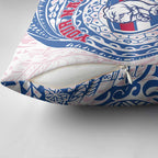 Personalized Western Bulldogs Polynesian Pillow Cover Tribal Chest and Sleeve Tattoo Heritage Warrior