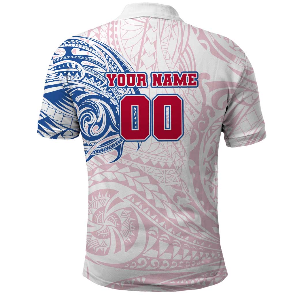 Personalized Western Bulldogs Polynesian Polo Shirt Tribal Chest and Sleeve Tattoo Heritage Warrior