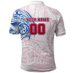 Personalized Western Bulldogs Polynesian Polo Shirt Tribal Chest and Sleeve Tattoo Heritage Warrior