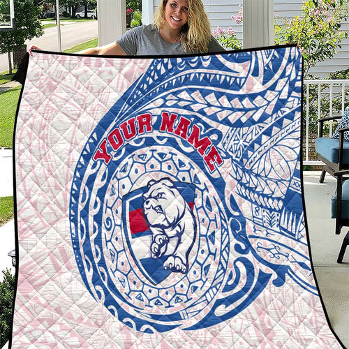 Personalized Western Bulldogs Polynesian Quilt Tribal Chest and Sleeve Tattoo Heritage Warrior