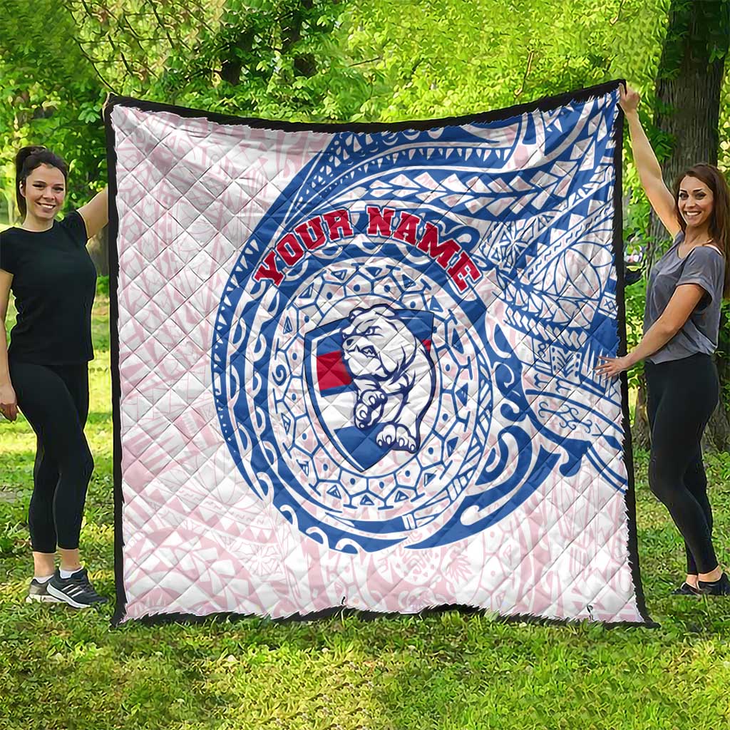 Personalized Western Bulldogs Polynesian Quilt Tribal Chest and Sleeve Tattoo Heritage Warrior