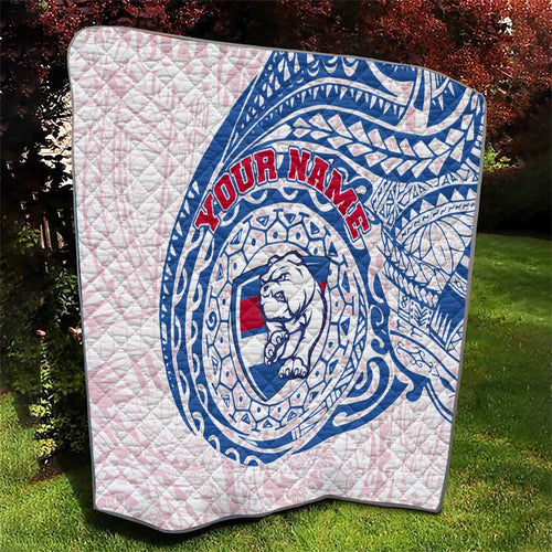 Personalized Western Bulldogs Polynesian Quilt Tribal Chest and Sleeve Tattoo Heritage Warrior
