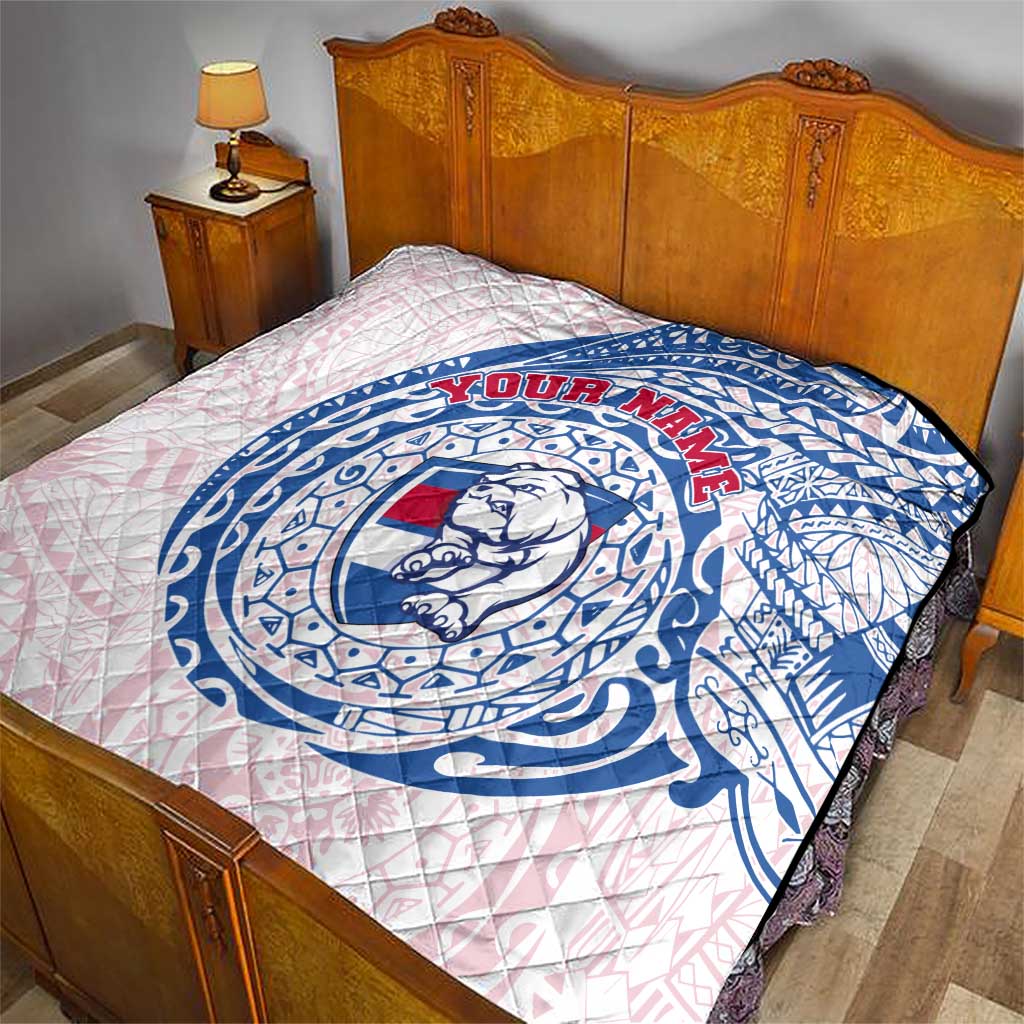 Personalized Western Bulldogs Polynesian Quilt Tribal Chest and Sleeve Tattoo Heritage Warrior