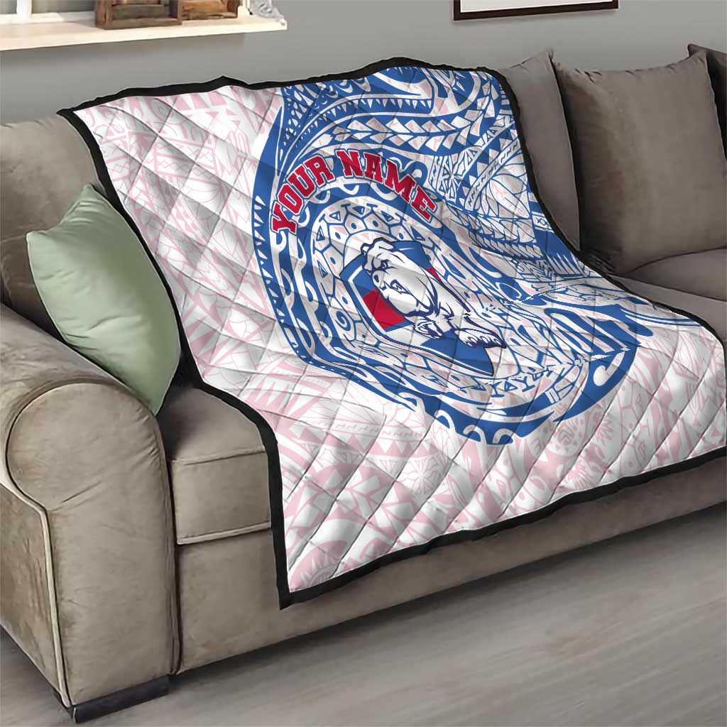 Personalized Western Bulldogs Polynesian Quilt Tribal Chest and Sleeve Tattoo Heritage Warrior