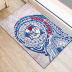 Personalized Western Bulldogs Polynesian Rubber Doormat Tribal Chest and Sleeve Tattoo Heritage Warrior