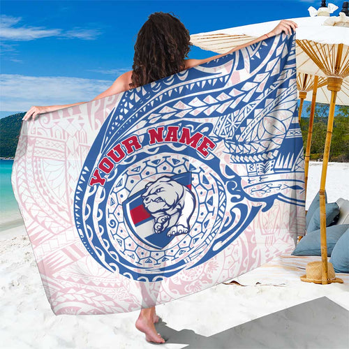 Personalized Western Bulldogs Polynesian Sarong Tribal Chest and Sleeve Tattoo Heritage Warrior