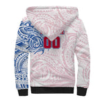 Personalized Western Bulldogs Polynesian Sherpa Hoodie Tribal Chest and Sleeve Tattoo Heritage Warrior