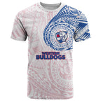 Personalized Western Bulldogs Polynesian T Shirt Tribal Chest and Sleeve Tattoo Heritage Warrior