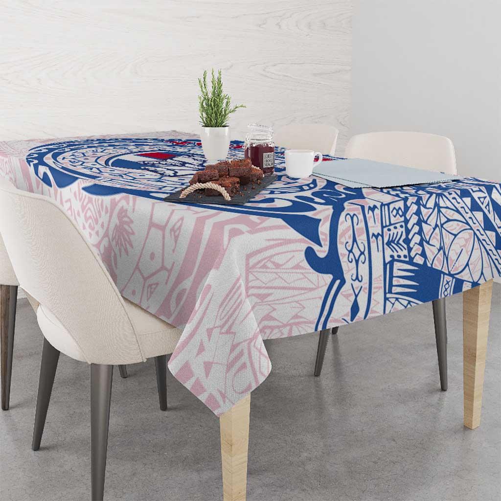 Personalized Western Bulldogs Polynesian Tablecloth Tribal Chest and Sleeve Tattoo Heritage Warrior