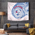 Personalized Western Bulldogs Polynesian Tapestry Tribal Chest and Sleeve Tattoo Heritage Warrior