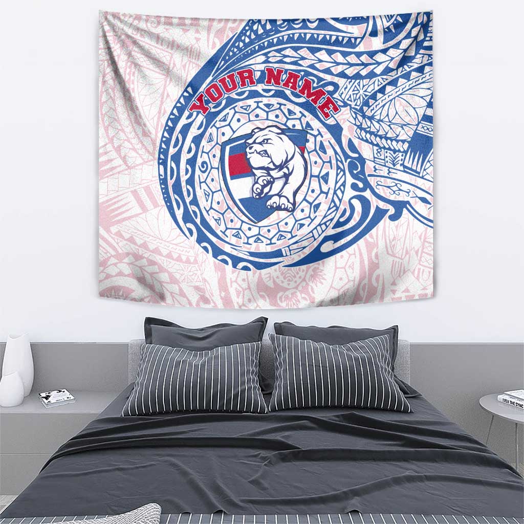 Personalized Western Bulldogs Polynesian Tapestry Tribal Chest and Sleeve Tattoo Heritage Warrior