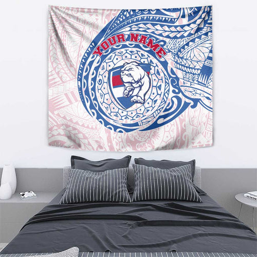 Personalized Western Bulldogs Polynesian Tapestry Tribal Chest and Sleeve Tattoo Heritage Warrior