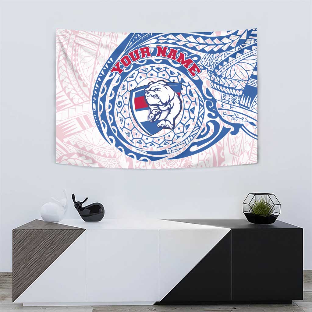 Personalized Western Bulldogs Polynesian Tapestry Tribal Chest and Sleeve Tattoo Heritage Warrior
