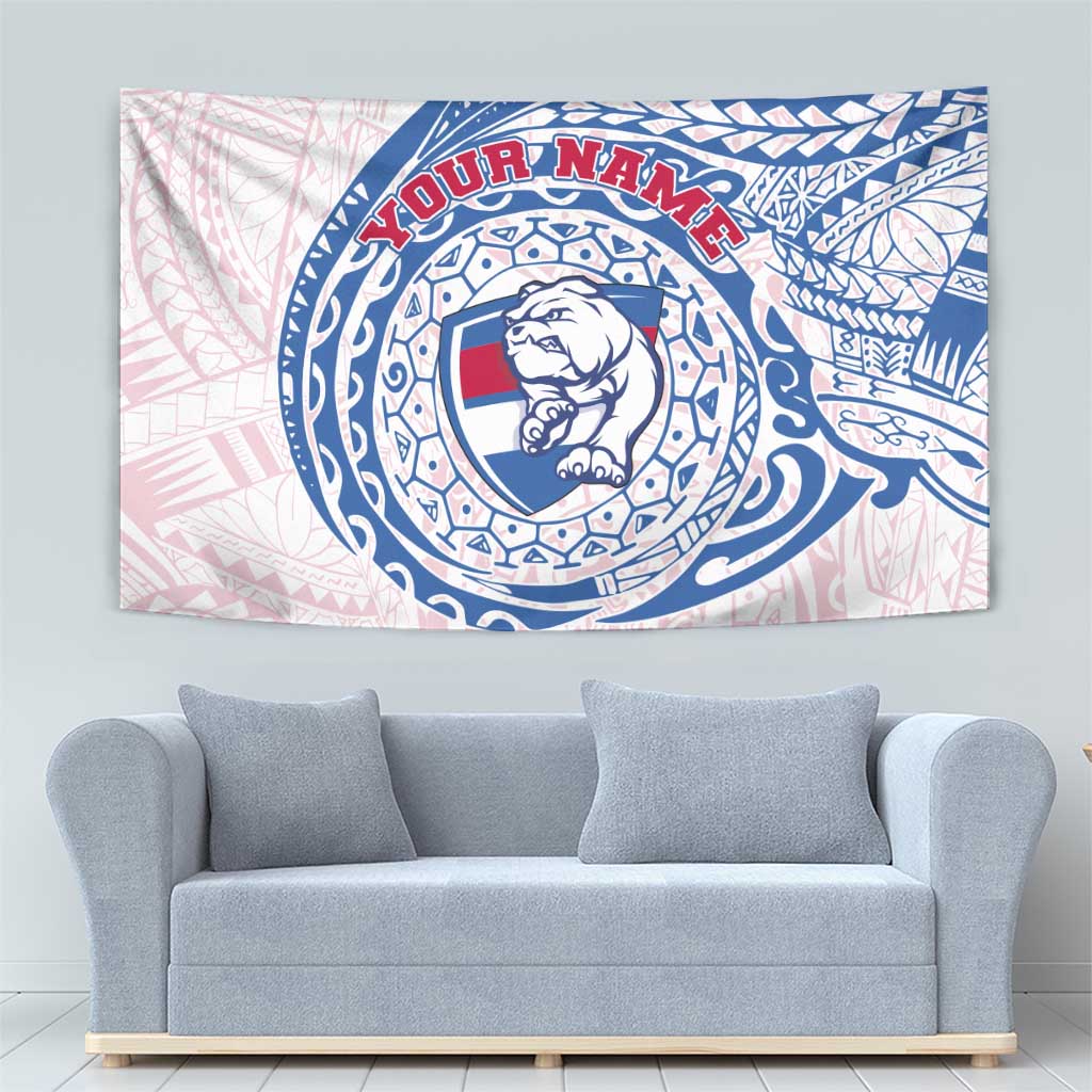 Personalized Western Bulldogs Polynesian Tapestry Tribal Chest and Sleeve Tattoo Heritage Warrior