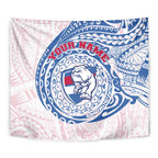 Personalized Western Bulldogs Polynesian Tapestry Tribal Chest and Sleeve Tattoo Heritage Warrior