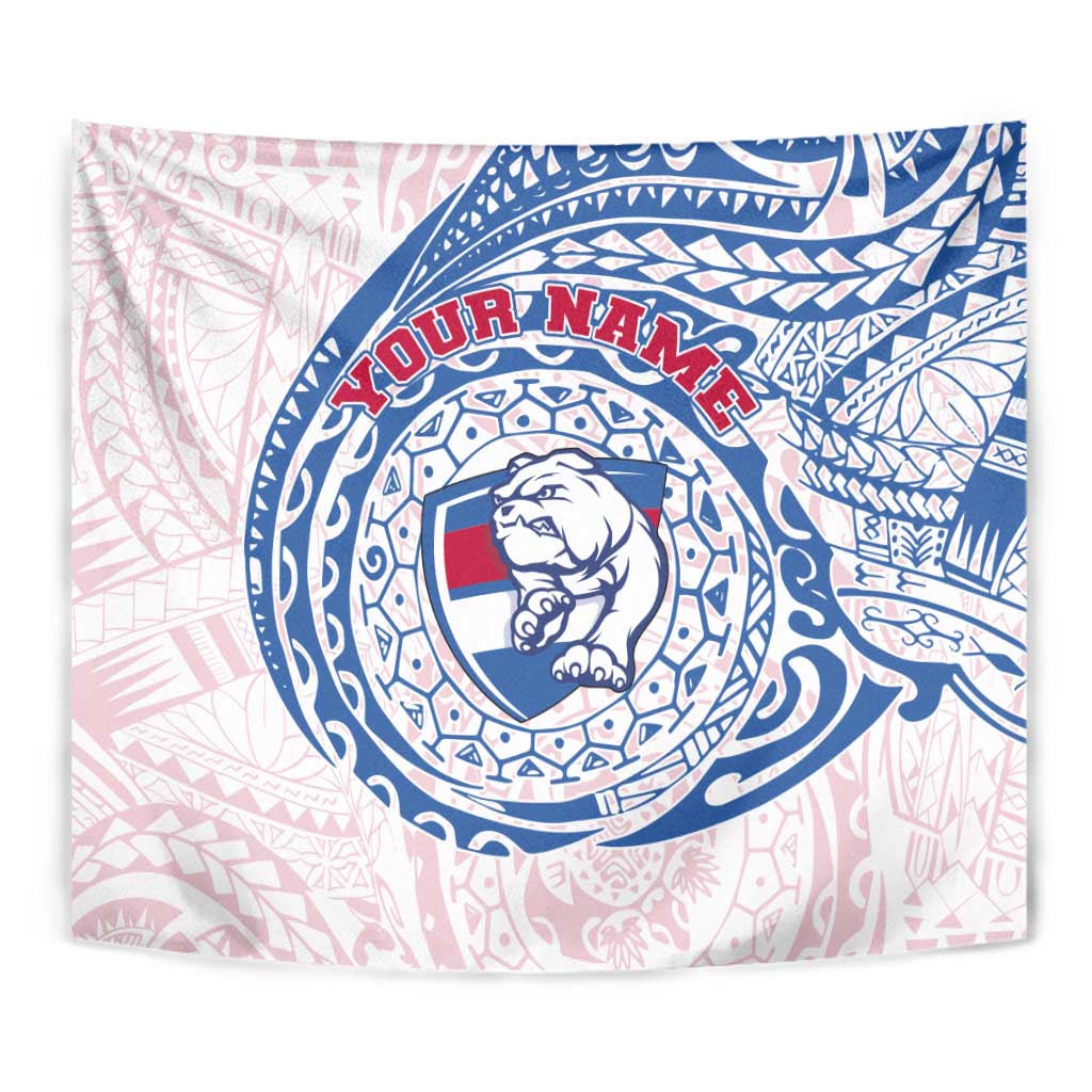 Personalized Western Bulldogs Polynesian Tapestry Tribal Chest and Sleeve Tattoo Heritage Warrior