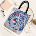 Personalized Western Bulldogs Polynesian Tote Bag Tribal Chest and Sleeve Tattoo Heritage Warrior